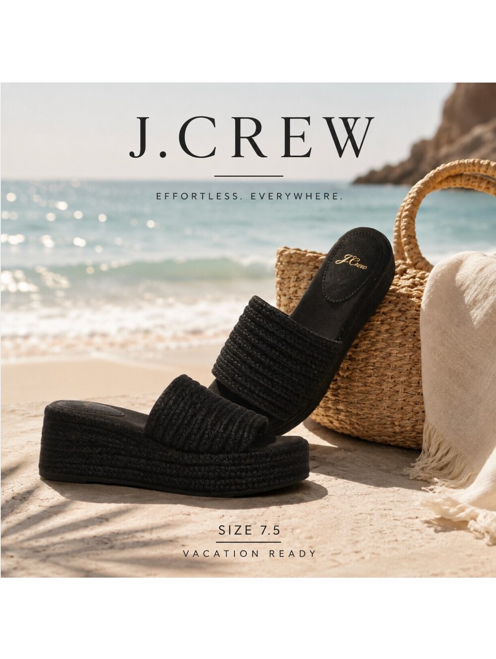 J.Crew Wedge Sandals - Size 7.5